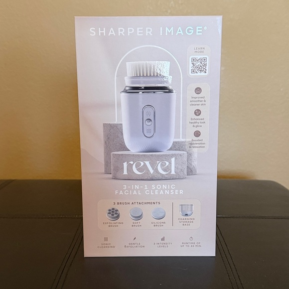 Sharper Image Revel Sonic 3-In-1 Facial Cleansing Brush - Picture 2 of 9